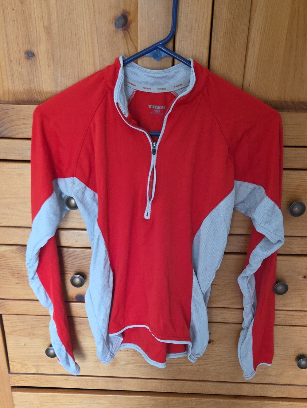 Trek Red & Light Gray Long Sleeve Cycling Jersey